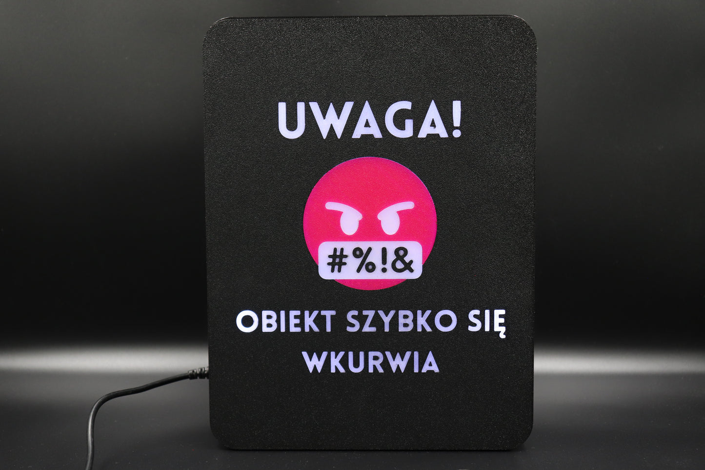 Ekran XL "Uwaga! obiekt szybko się wkurwia"