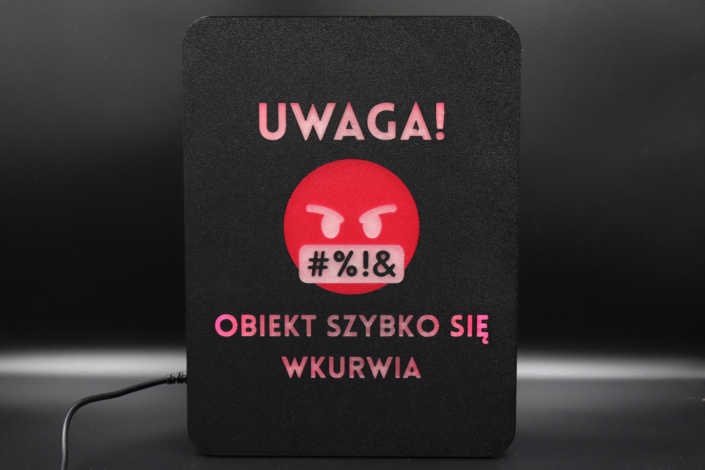 Ekran XL "Uwaga! obiekt szybko się wkurwia"