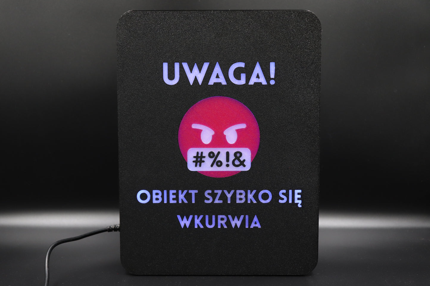 Ekran XL "Uwaga! obiekt szybko się wkurwia"