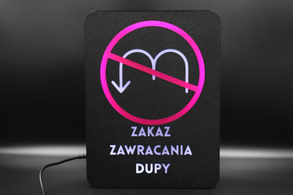 Ekran XL "Zakaz zawracania dupy"