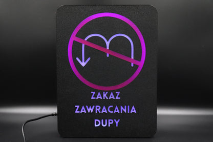 Ekran XL "Zakaz zawracania dupy"