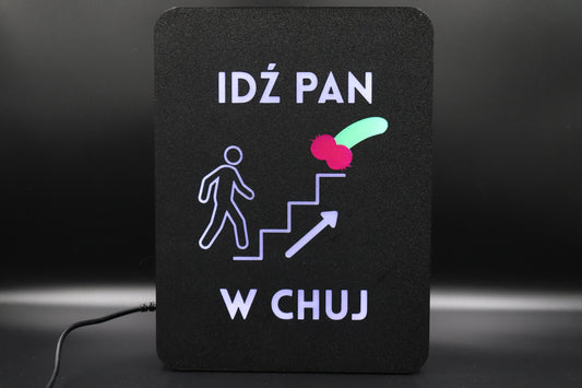 Ekran XL "Idź Pan w chuj"