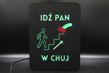 Ekran XL "Idź Pan w chuj"
