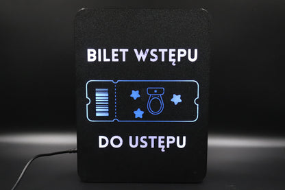 Ekran XL "Bilet wstępu do ustępu”
