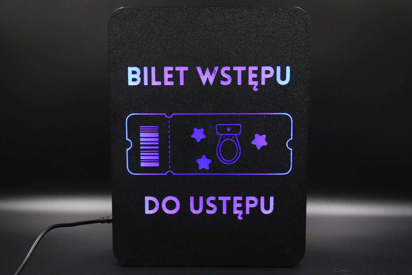 Ekran XL "Bilet wstępu do ustępu”