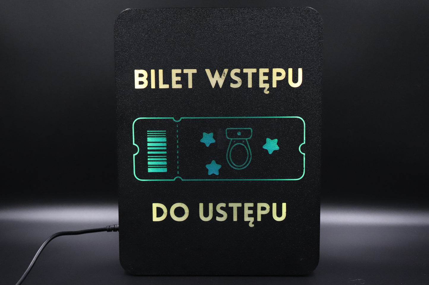 Ekran XL "Bilet wstępu do ustępu”