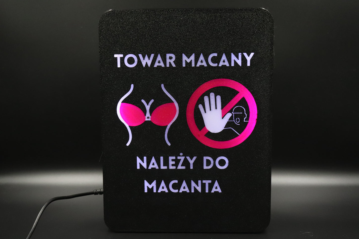 Ekran XL "Towar macany należy do macanta"