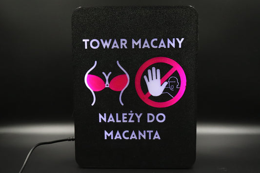 Ekran XL "Towar macany należy do macanta"