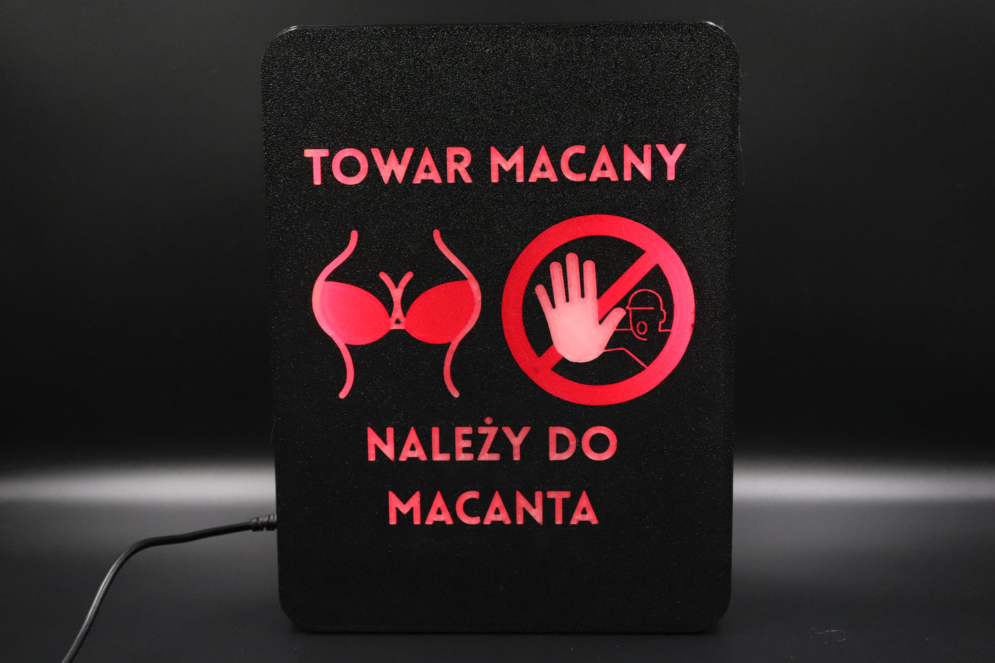Ekran XL "Towar macany należy do macanta"