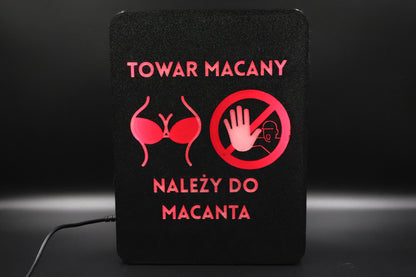 Ekran XL "Towar macany należy do macanta"