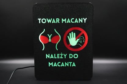 Ekran XL "Towar macany należy do macanta"