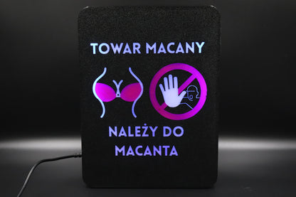 Ekran XL "Towar macany należy do macanta"
